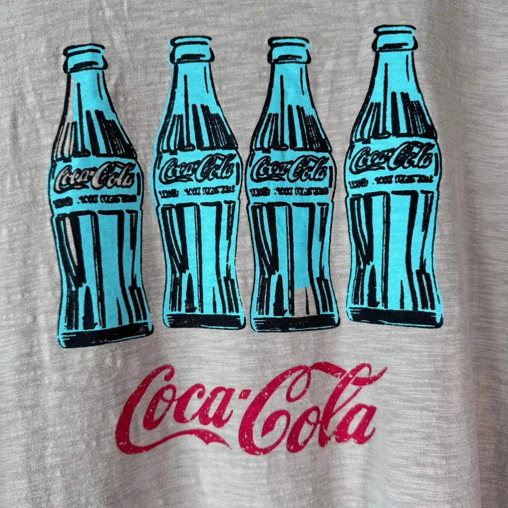 Noriter 2007 Coca-Cola Graphic Slub Knit T-Shirt Short‎ Sleeve Relaxed Fit